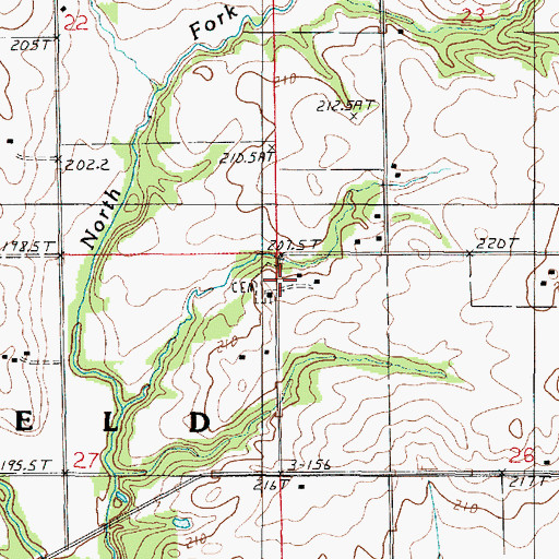 Topographic Map of Richwood Church, IL