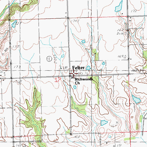 Topographic Map of Richwoods School (historical), IL