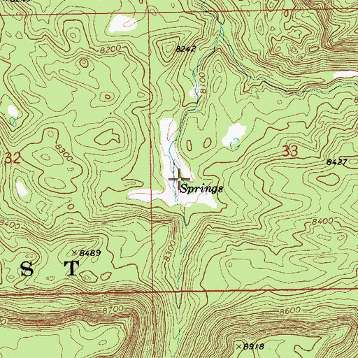Topographic Map of Brian Spring, AZ