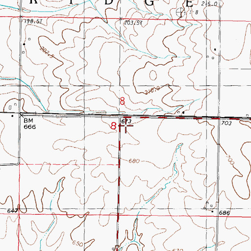 Topographic Map of Ridge School (historical), IL
