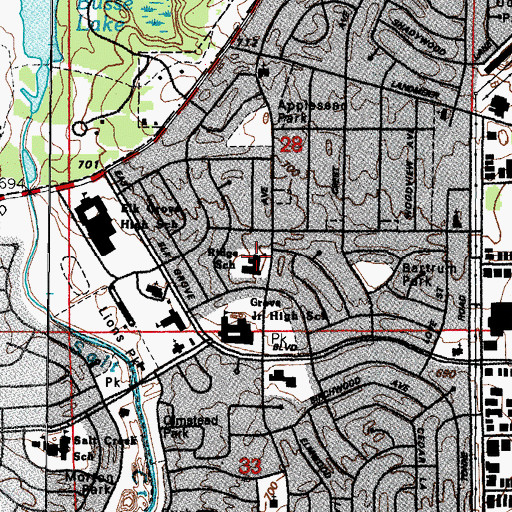 Topographic Map of Ridge Family Center For Learning, IL