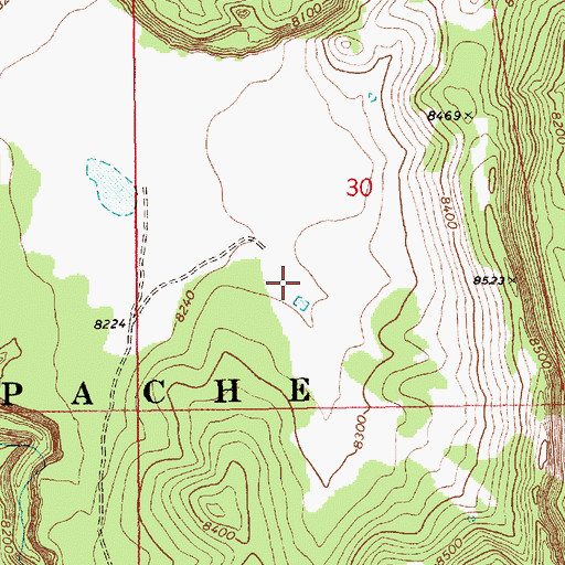 Topographic Map of Bigelow Tank, AZ