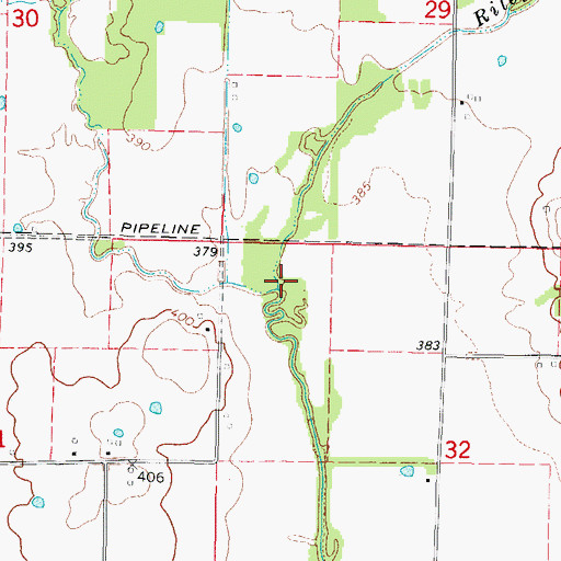 Topographic Map of Riley Creek, IL