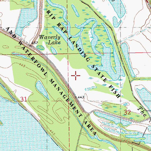 Topographic Map of Rip Rap Landing State Fish and Waterfowl Management Area, IL