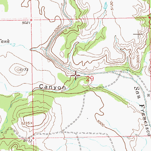 Topographic Map of Kelly Canyon, AZ