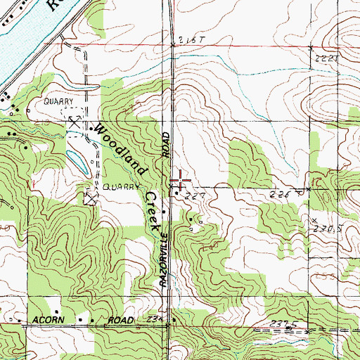 Topographic Map of Riverview School (historical), IL