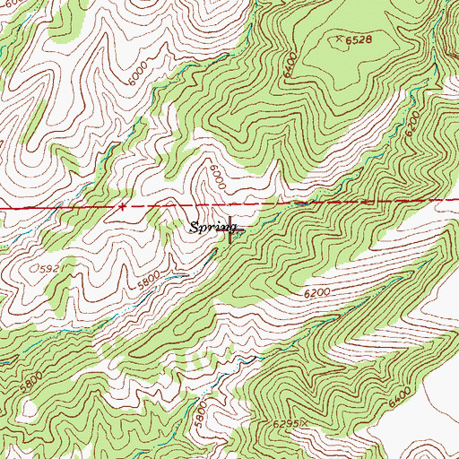 Topographic Map of Mesa Spring, AZ