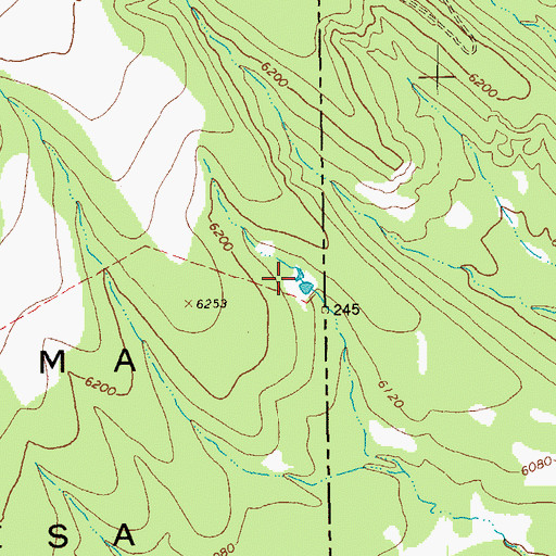 Topographic Map of Stateline Number One Tank, AZ