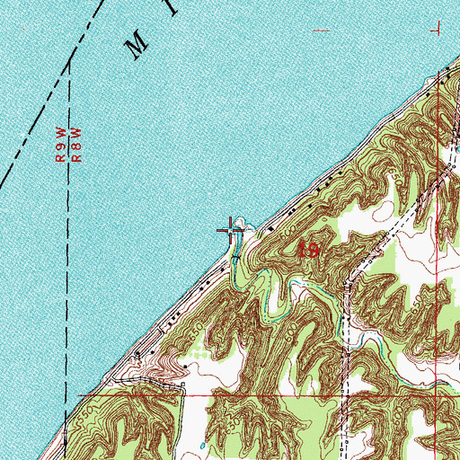 Topographic Map of Robinson Creek, IL