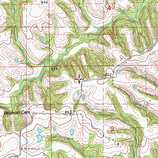 Topographic Map of Robison School (historical), IL