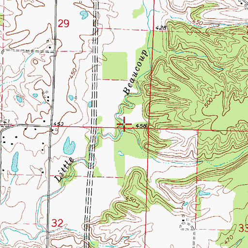Topographic Map of Rock Branch, IL