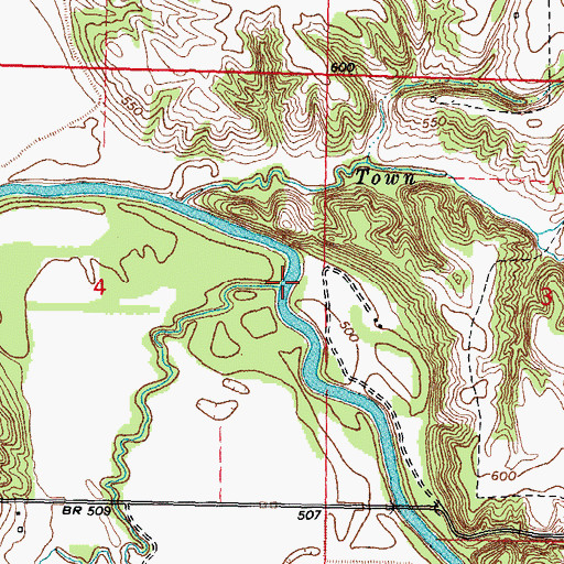 Topographic Map of Rock Creek, IL