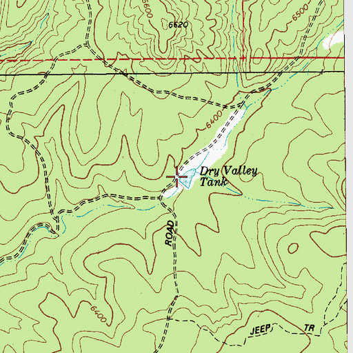 Topographic Map of Dry Valley Tank, AZ