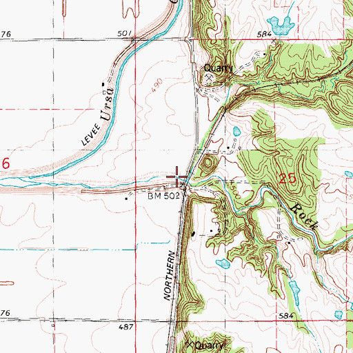 Topographic Map of Rock Creek, IL