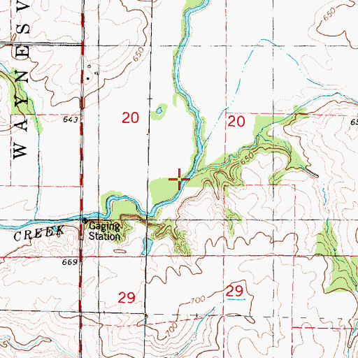 Topographic Map of Rock Creek, IL