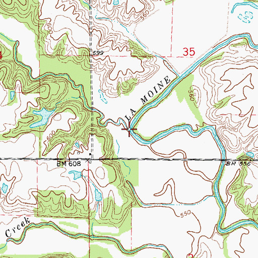 Topographic Map of Rock Creek, IL