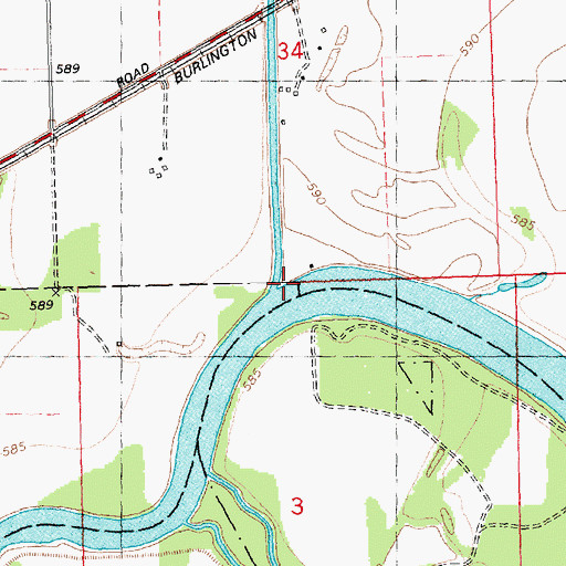 Topographic Map of Rock Creek, IL