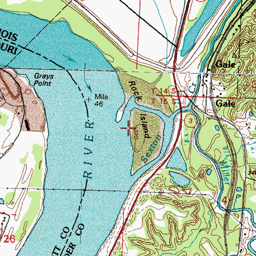 Topographic Map of Rock Island, IL
