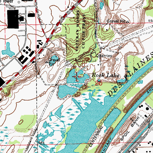 Topographic Map of Rock Lake, IL