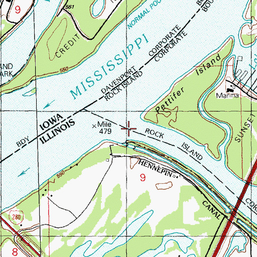 Topographic Map of Rock River, IL