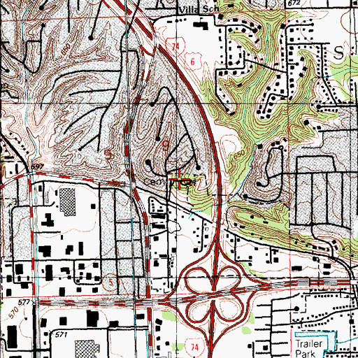 Topographic Map of Rock River View Cemetery, IL