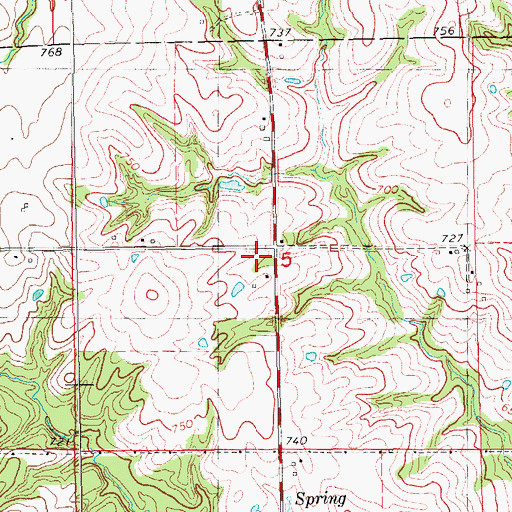 Topographic Map of Rock School (historical), IL