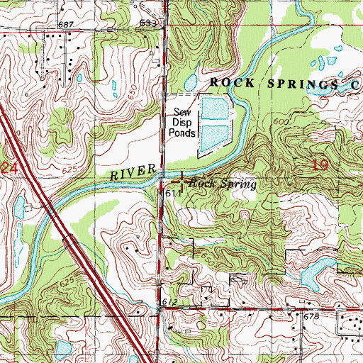 Topographic Map of Rock Spring, IL