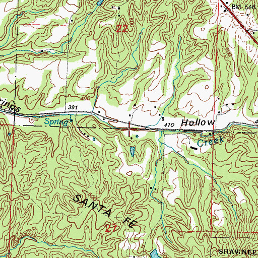 Topographic Map of Rock Springs Church, IL