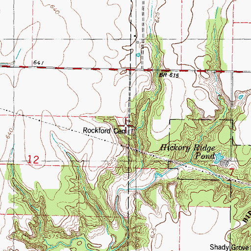 Topographic Map of Rockford Church (historical), IL