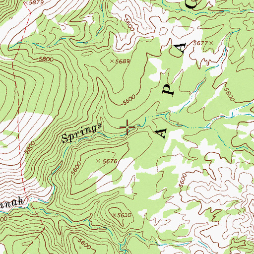 Topographic Map of Dirty Hannah Creek Spring, AZ