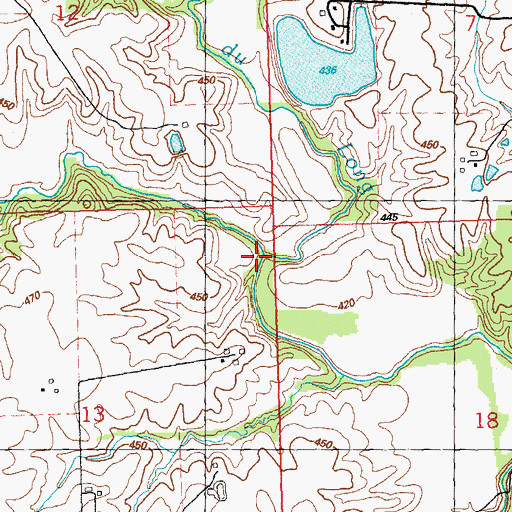 Topographic Map of Rockhouse Creek, IL