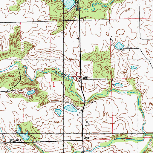 Topographic Map of Rockhouse School, IL