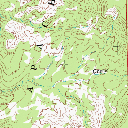 Topographic Map of Bedrock Corrall, AZ