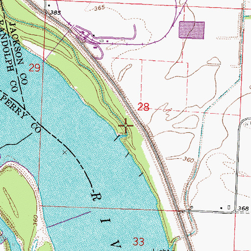 Topographic Map of Rockwood Island, IL