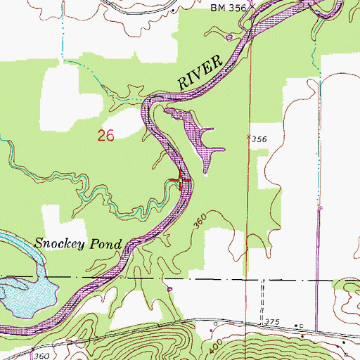 Topographic Map of Rocky Branch, IL