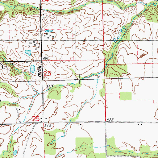 Topographic Map of Rocky Branch, IL