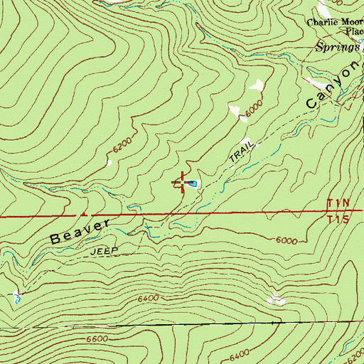 Topographic Map of Beaver Tank Number Two, AZ