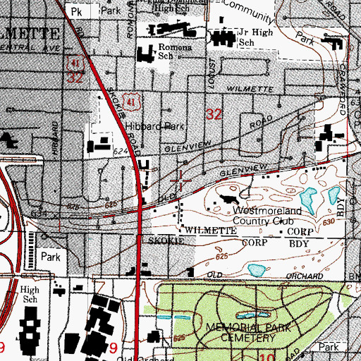 Topographic Map of Roemer Park, IL