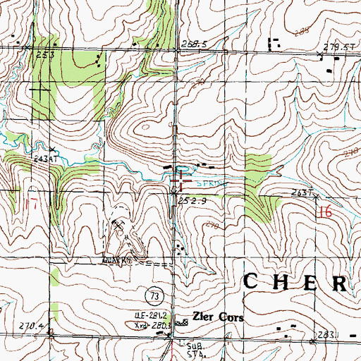 Topographic Map of Rogers School (historical), IL