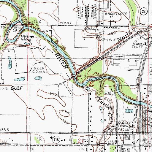 Topographic Map of Rooks Creek, IL