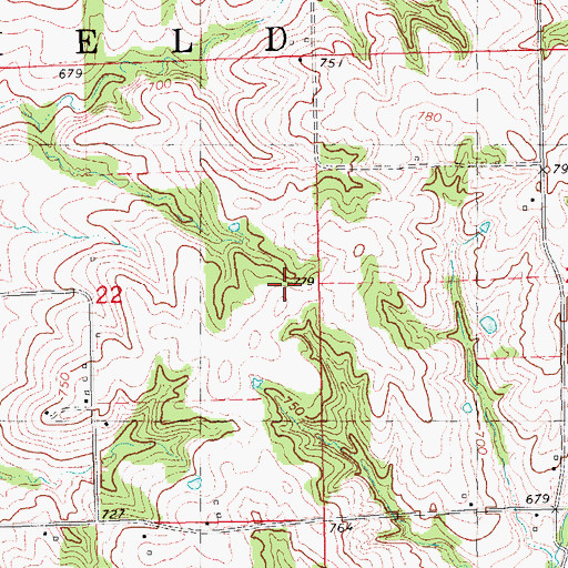 Topographic Map of Rose Hill School (historical), IL