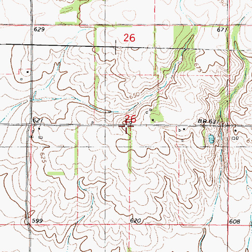 Topographic Map of Rose Hill School (historical), IL