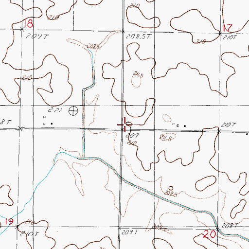 Topographic Map of Rosedale School (historical), IL
