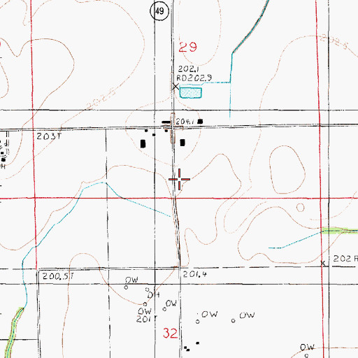 Topographic Map of Round Grove School (historical), IL