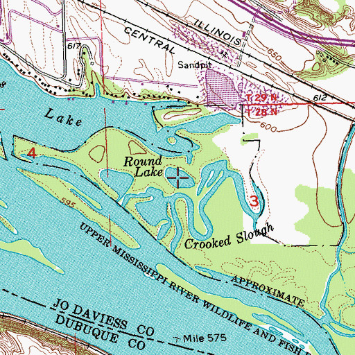 Topographic Map of Round Lake, IL