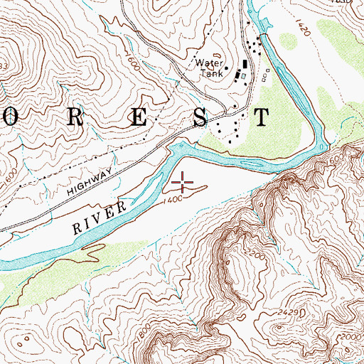 Topographic Map of Water Users Recreation Site, AZ