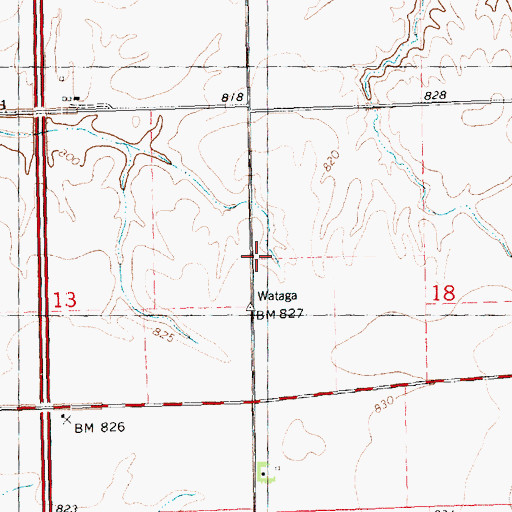 Topographic Map of Rowe School (historical), IL