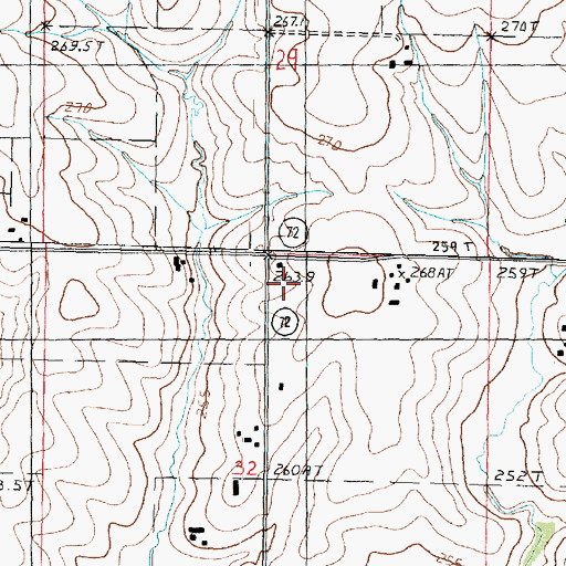 Topographic Map of Rowland School (historical), IL