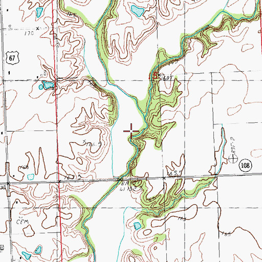 Topographic Map of Rubicon Creek, IL