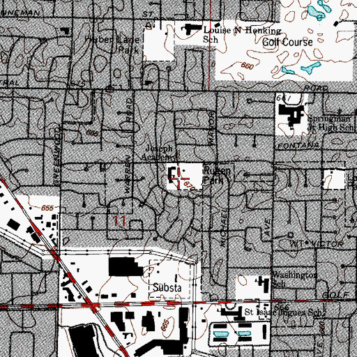 Topographic Map of Rugen Park, IL